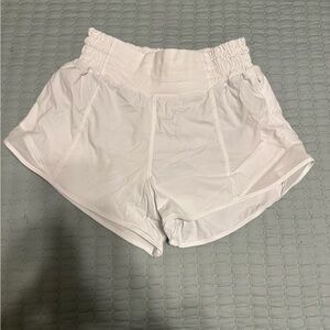 Lululemon Athletica White Elastic Shorts